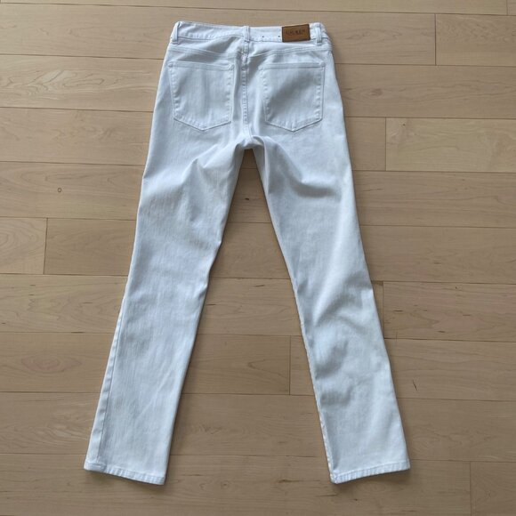 Ralph Lauren Premier Straight jeans white stretch denim high waisted rise size 6 - Picture 2 of 16